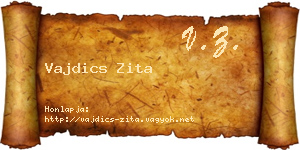 Vajdics Zita névjegykártya
